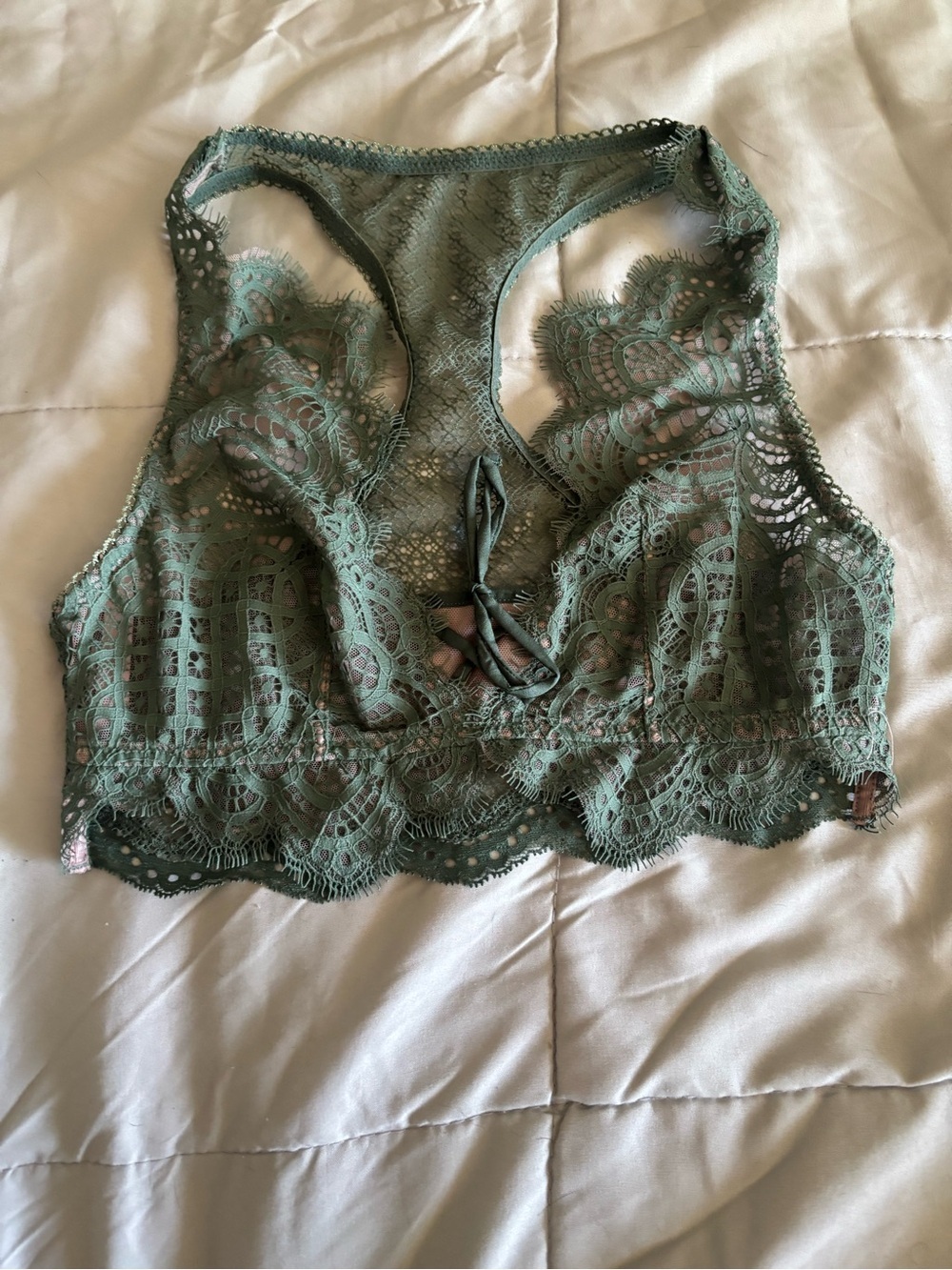 Victoria's Secret Sage Green Lace Bralette